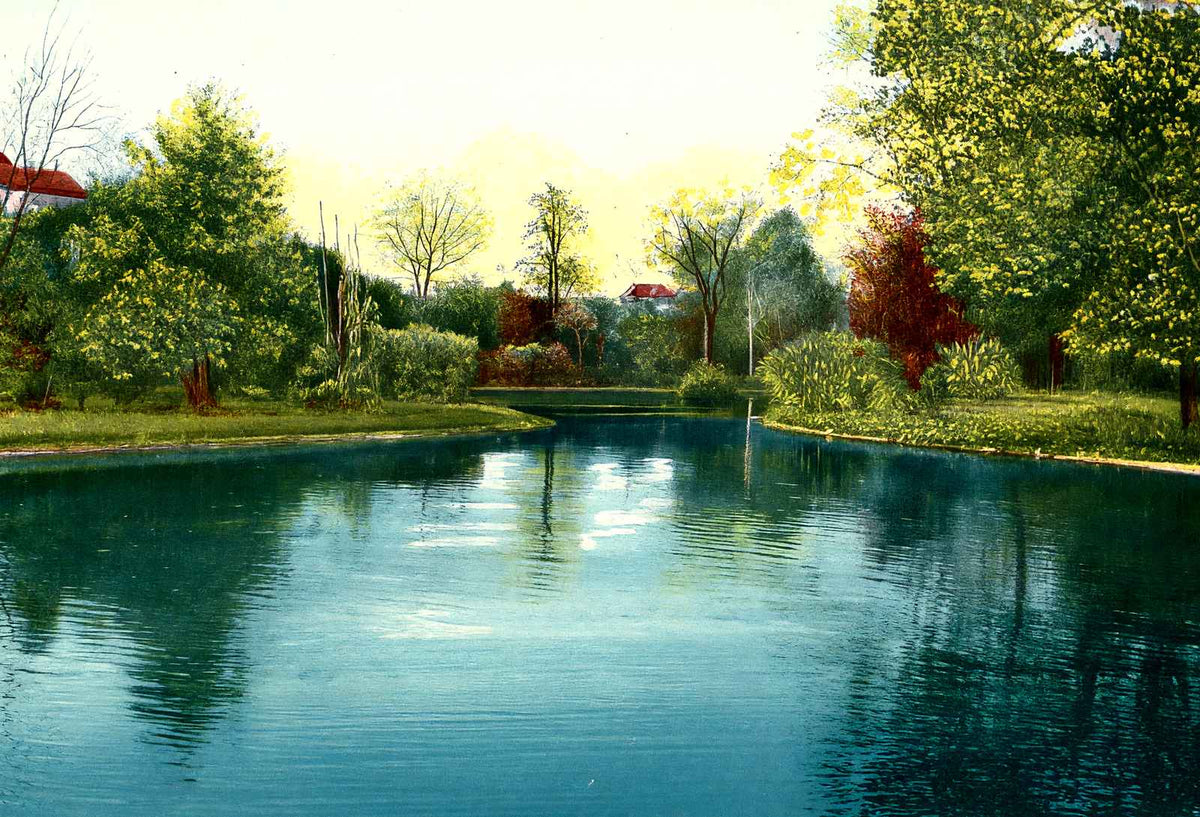 View in Snyder Park Springfield Ohio Vintage Print (7 Sizes) - Premium Quality