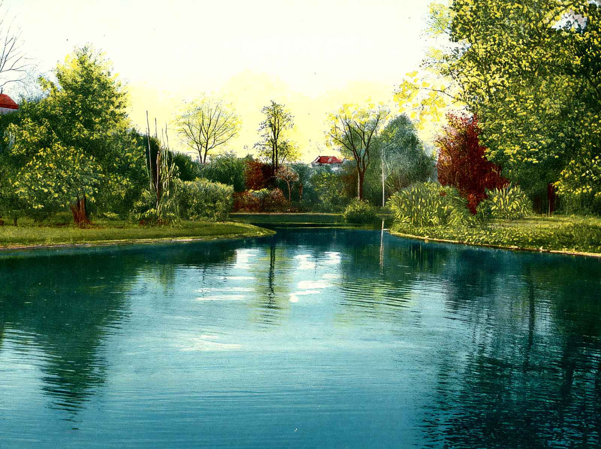 View in Snyder Park Springfield Ohio Vintage Print (7 Sizes) - Premium Quality