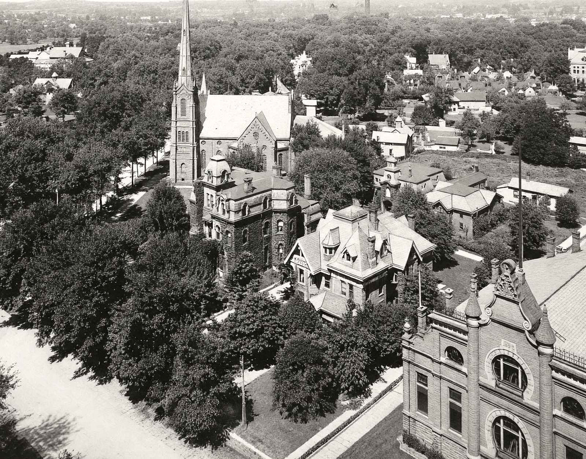View from Court House Tower Warren Ohio in 1905 Restored Photo Print - Restored