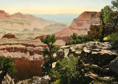 View from the Rim Grand Canyon in 1907 Vintage Print (7 Sizes) - Acid Free