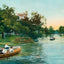 View on Exall Lake Dallas in 1908 Art Print (7 Sizes) - Enhanced