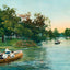 View on Exall Lake Dallas in 1908 Art Print (7 Sizes) - Enhanced