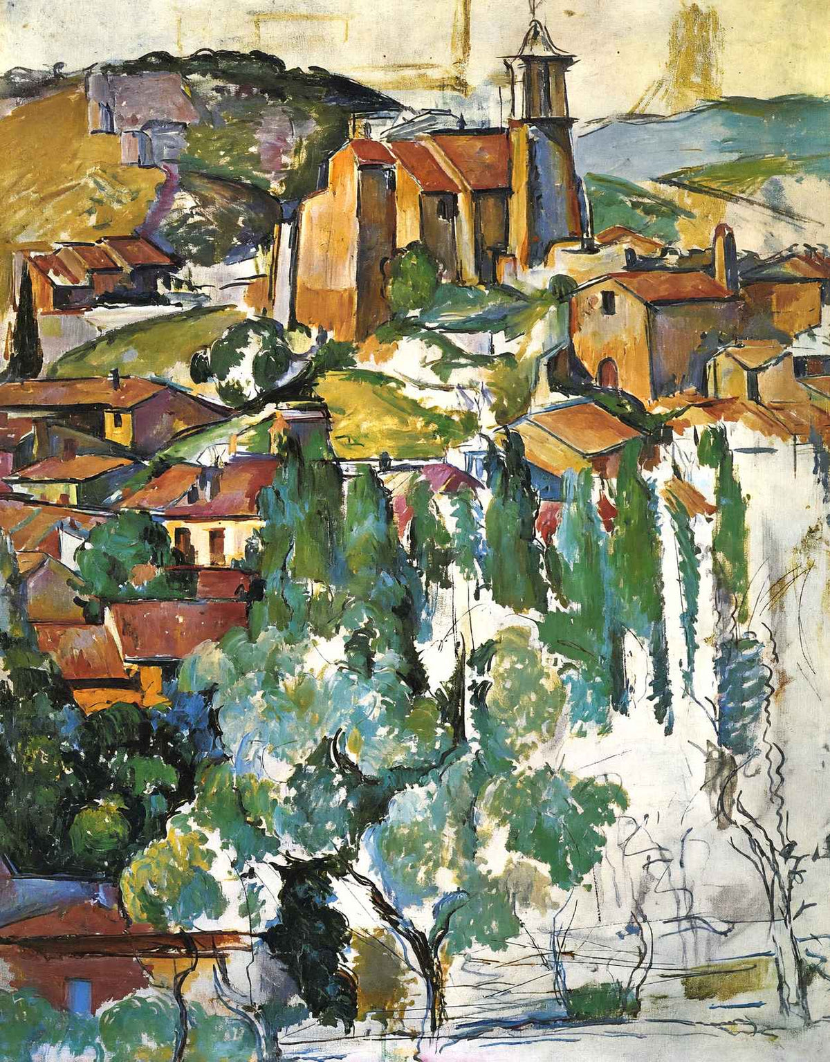 View of Gardanne 1886 Painting by Paul Cezanne Art Print (6 Sizes)