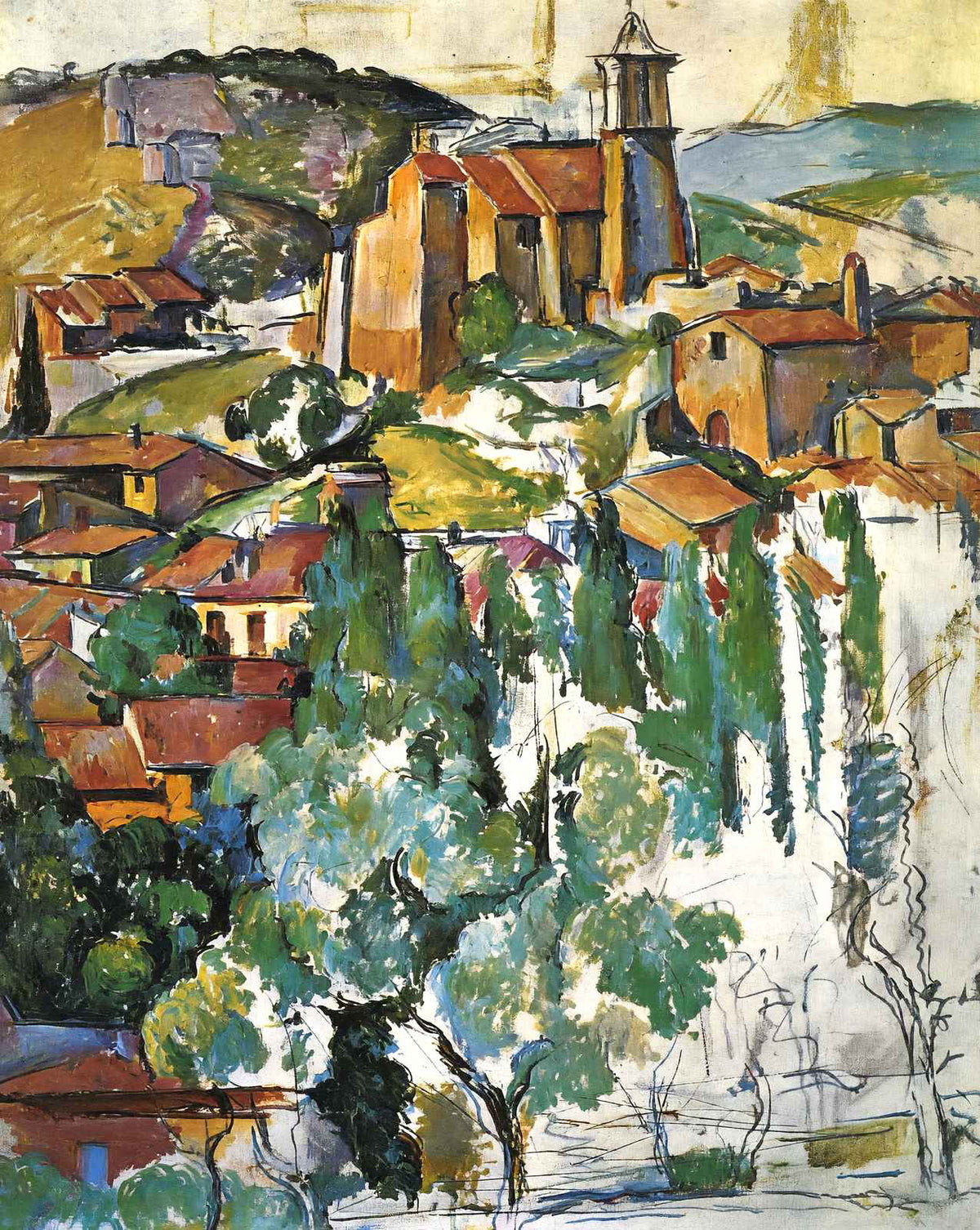 View of Gardanne fine art print by Paul Cezanne (1886)