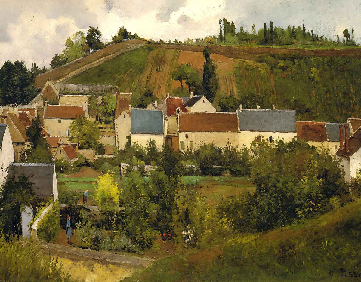View of L'Hermitage, Jallais Hills, Pontoise 1867 Pissarro Art Print (6 Sizes)