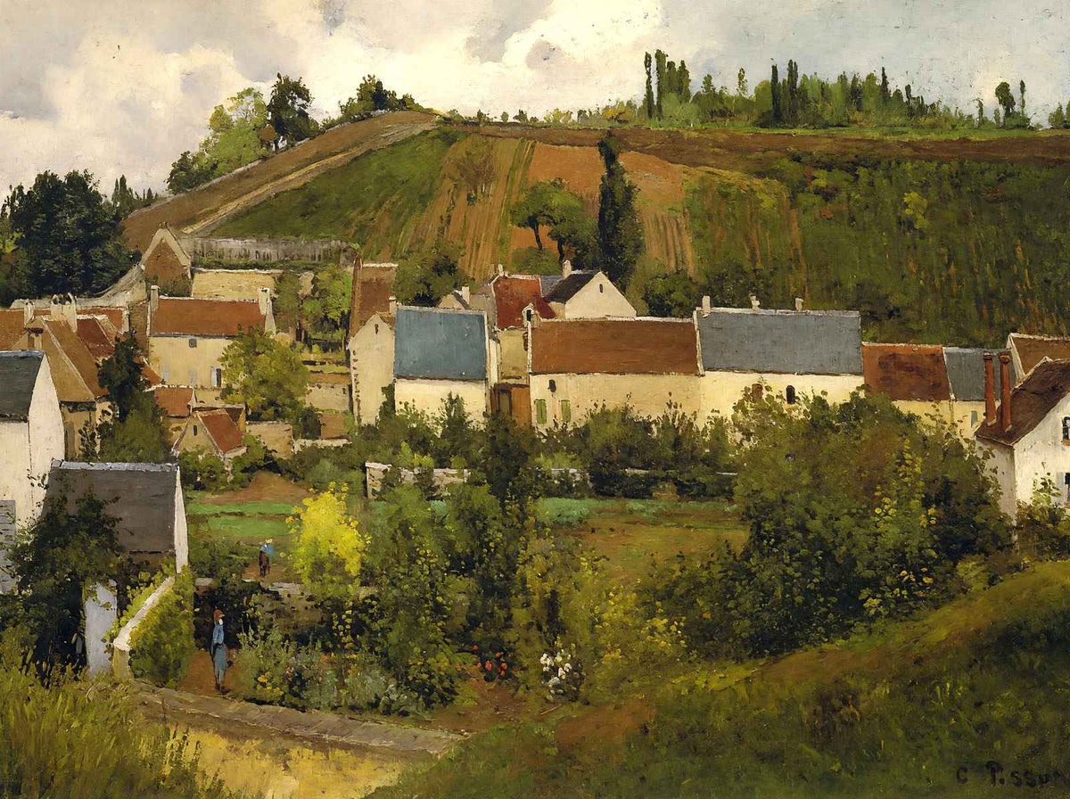 View of L'Hermitage, Jallais Hills, Pontoise 1867 Pissarro Art Print (6 Sizes)
