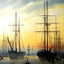 View of a Harbour painting by Caspar David Friedrich (1814)