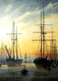 View of a Harbour Art Print 1814 Painting by Caspar David Friedrich (6 Sizes)