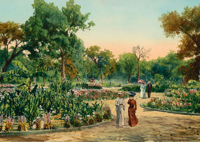 View in City Park Fort Worth in 1906 Art Print (7 Sizes) - Acid Free