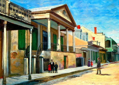 Vieux Carre New Orleans in 1907 Painting Print (7 Sizes) - Acid Free