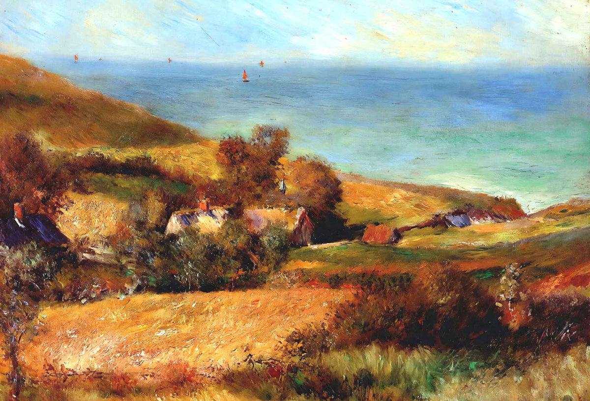 View of the Normandy Coast Near Wargemont 1880 by Renoir Art Print (6 Sizes)