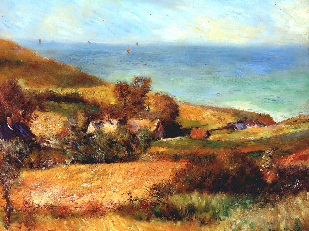 View of the Normandy Coast Near Wargemont 1880 by Renoir Art Print (6 Sizes)