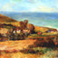 View of the Normandy Coast Near Wargemont fine art print by Pierre-Auguste Renoir (1880)