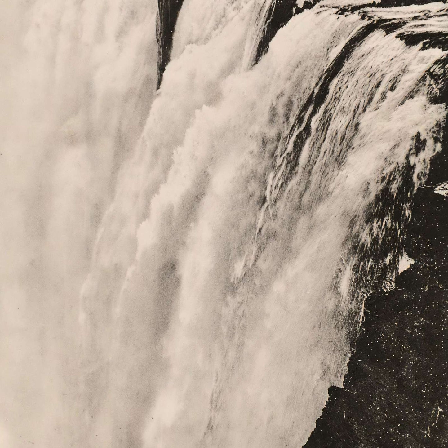 View from Livingstone Island Victoria Falls Vintage Print (7 Sizes) - Enhanced