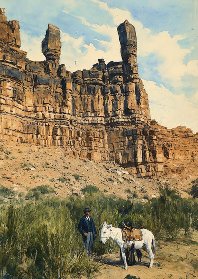 View in Havasu Grand Canyon in 1907 Painting Print (7 Sizes) - Reproduction