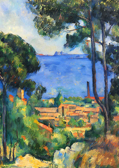View of L'Estaque and Chateaux D'If Art Print 1885 by Paul Cezanne (6 Sizes)