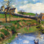 View of a Farm in Osny fine art print by Camille Pissarro (1883)