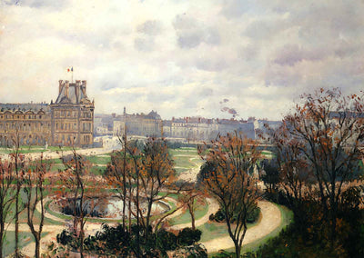 View of the Tuileries, Morning 1900 by Camille Pissarro Art Print (6 Sizes)