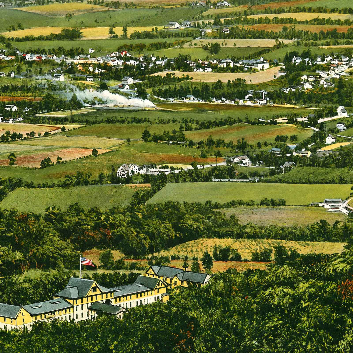 View from Brinkwood Near Pen Mar Blue Mountain House Vintage Print (7 Sizes)