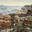 View from the Rim Grand Canyon in 1907 Painting Print (7 Sizes) - Enhanced