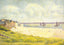 View of Crotoy, the Valley 1889 Painting by Georges Seurat Art Print (6 Sizes)