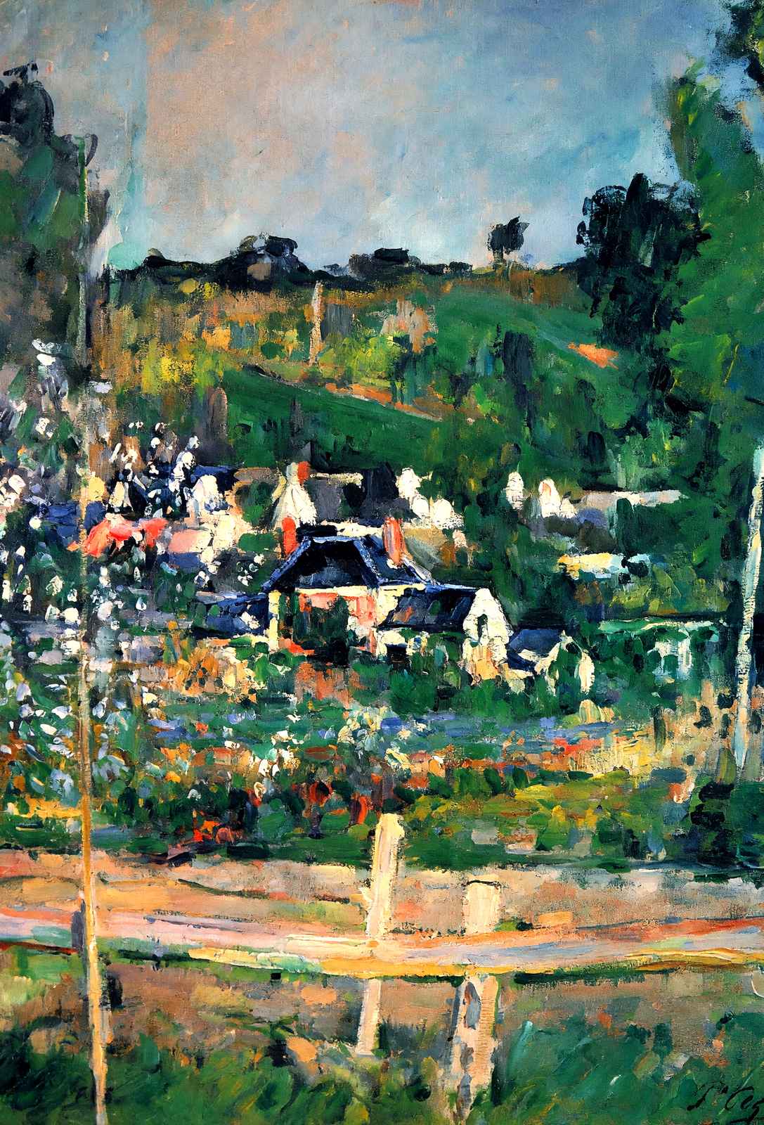 View of Auvers Fine Art Print 1873 Painting by Paul Cezanne (6 Sizes)