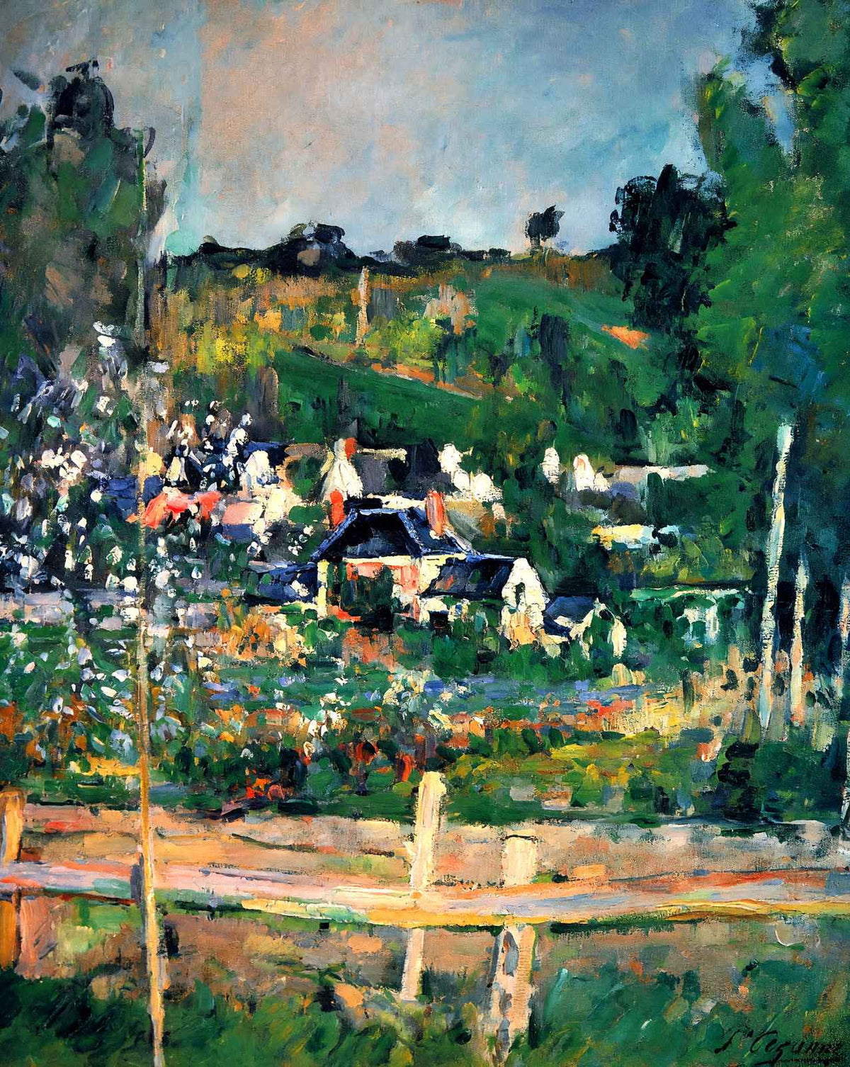 View of Auvers painting by Paul Cezanne (1873)