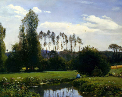 View at Rouelles Le Havre painting by Claude Monet (1858)