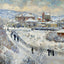 View of Argenteuil in the Snow Fine Art Print 1875 by Claude Monet (6 Sizes)