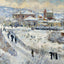 View of Argenteuil in the Snow Fine Art Print 1875 by Claude Monet (6 Sizes)