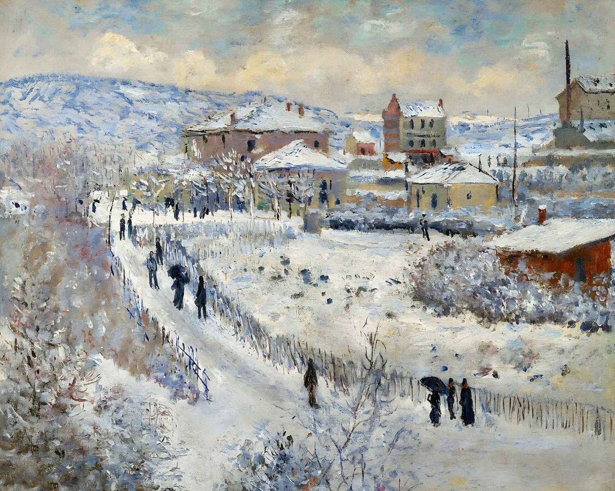 View of Argenteuil in the Snow art print by Claude Monet (1875)