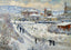 View of Argenteuil in the Snow Fine Art Print 1875 by Claude Monet (6 Sizes)