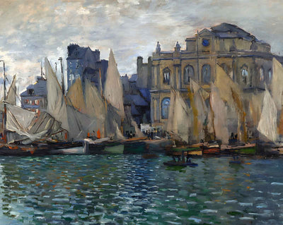 View of Le Havre painting by Claude Monet (1873)