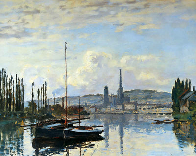 View of Rouen fine art print by Claude Monet (1872)