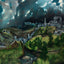 View of Toledo painting print by El Greco