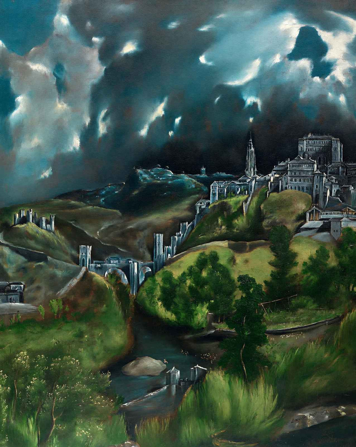 View of Toledo painting print by El Greco