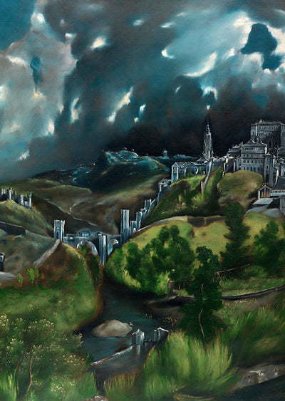 View of Toledo Painting by El Greco Premium Art Print (6 Sizes) - Reproduction