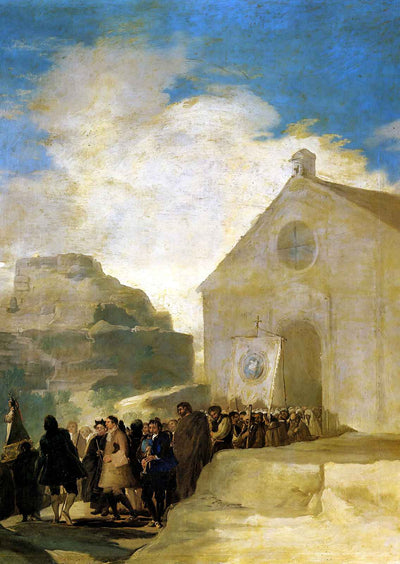 Village Procession 1787 Painting by Francisco Goya Art Print (6 Sizes)