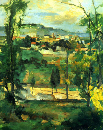 Village Behind Trees art print by Paul Cezanne (1879)