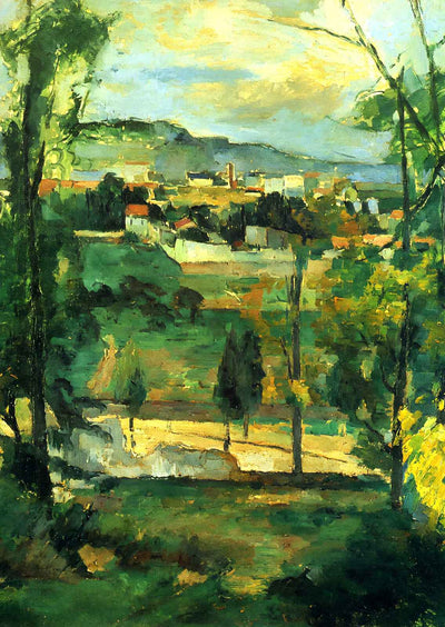 Village Behind Trees 1879 Painting by Paul Cezanne Art Print (6 Sizes)
