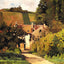 Village Church 1868 Painting by Camille Pissarro Art Print (6 Sizes) - Restored