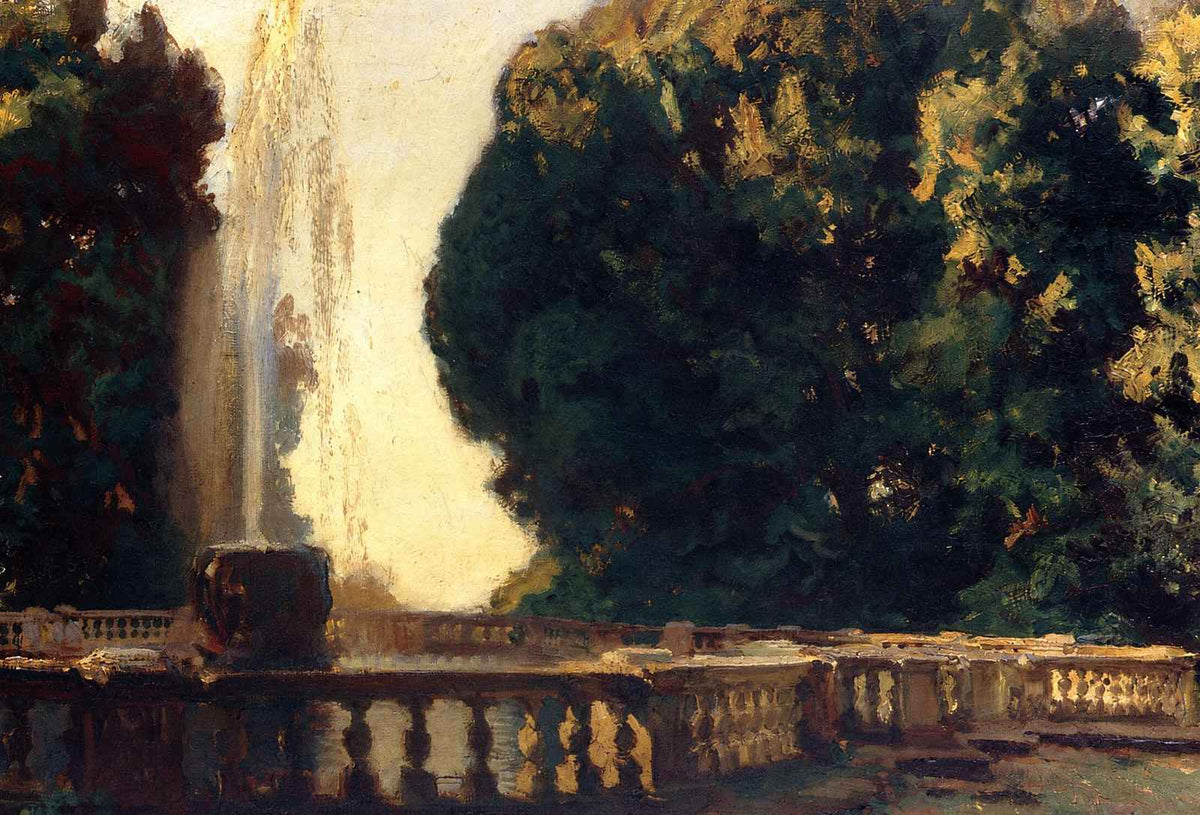 Villa Torlonia, Fountain 1907 by John Singer Sargent Fine Art Print (6 Sizes)