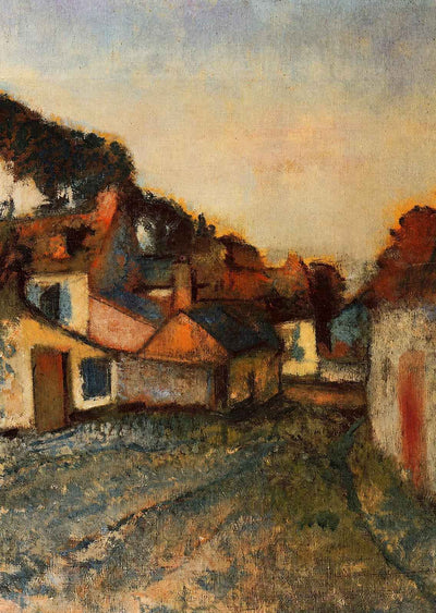 Village Street 1898 Painting by Edgar Degas Fine Art Print (6 Sizes)