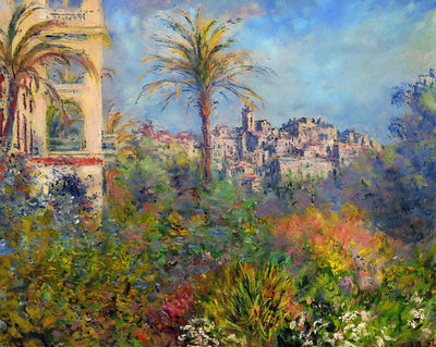 Villas at Bordighera art print by Claude Monet (1884)