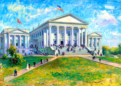 Virginia State Capitol Richmond in 1906 Art Print (7 Sizes) - High Quality
