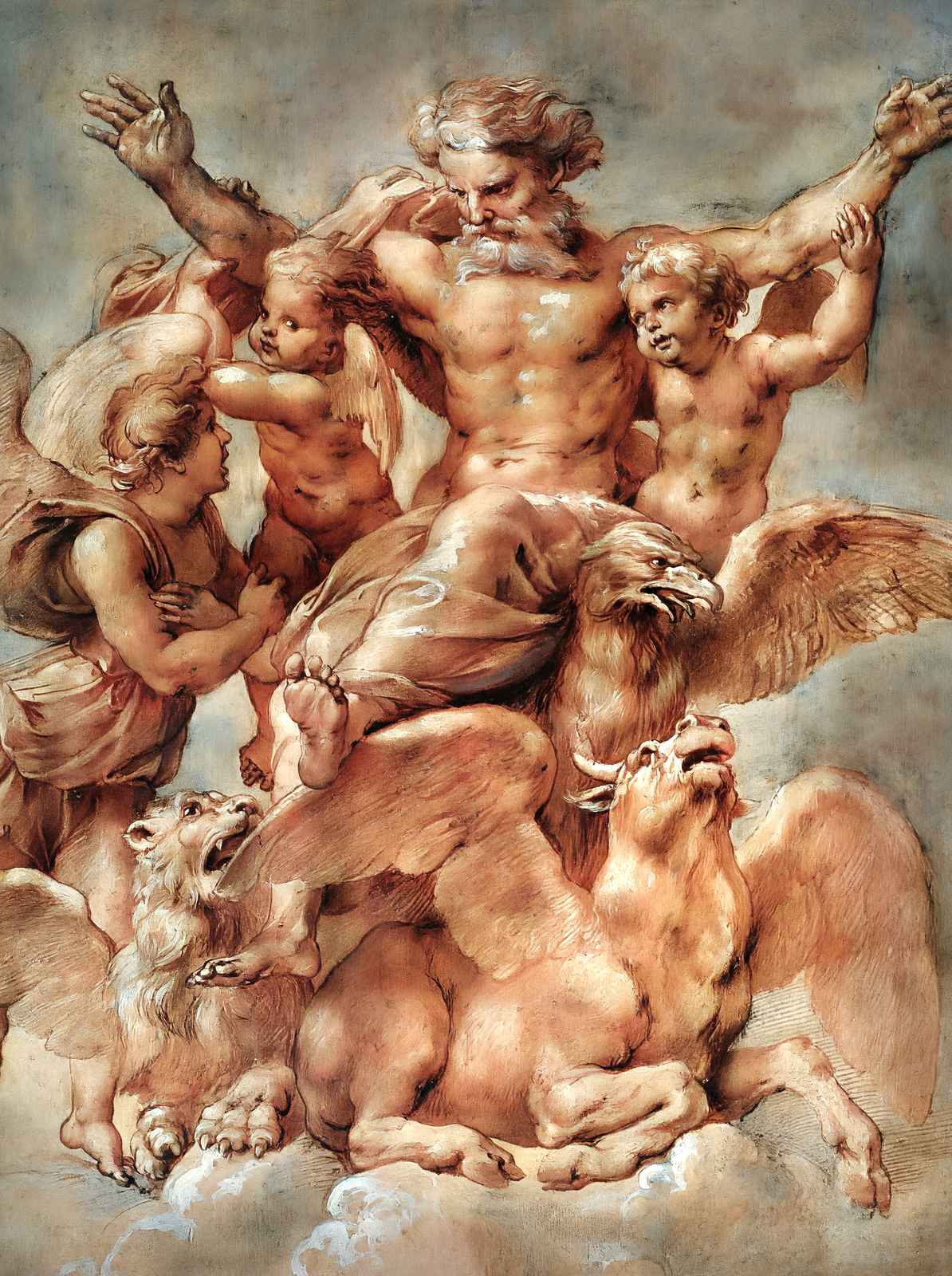 Vision of Ezekiel Art Print 1608 Painting by Peter Paul Rubens (6 Sizes)