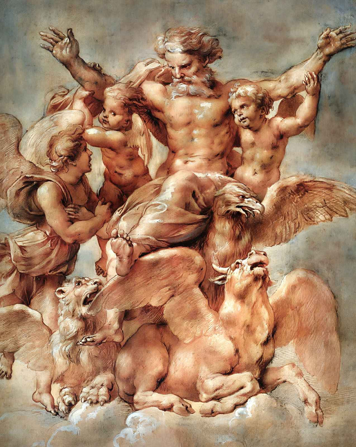 Vision of Ezekiel art print by Peter Paul Rubens (1608)