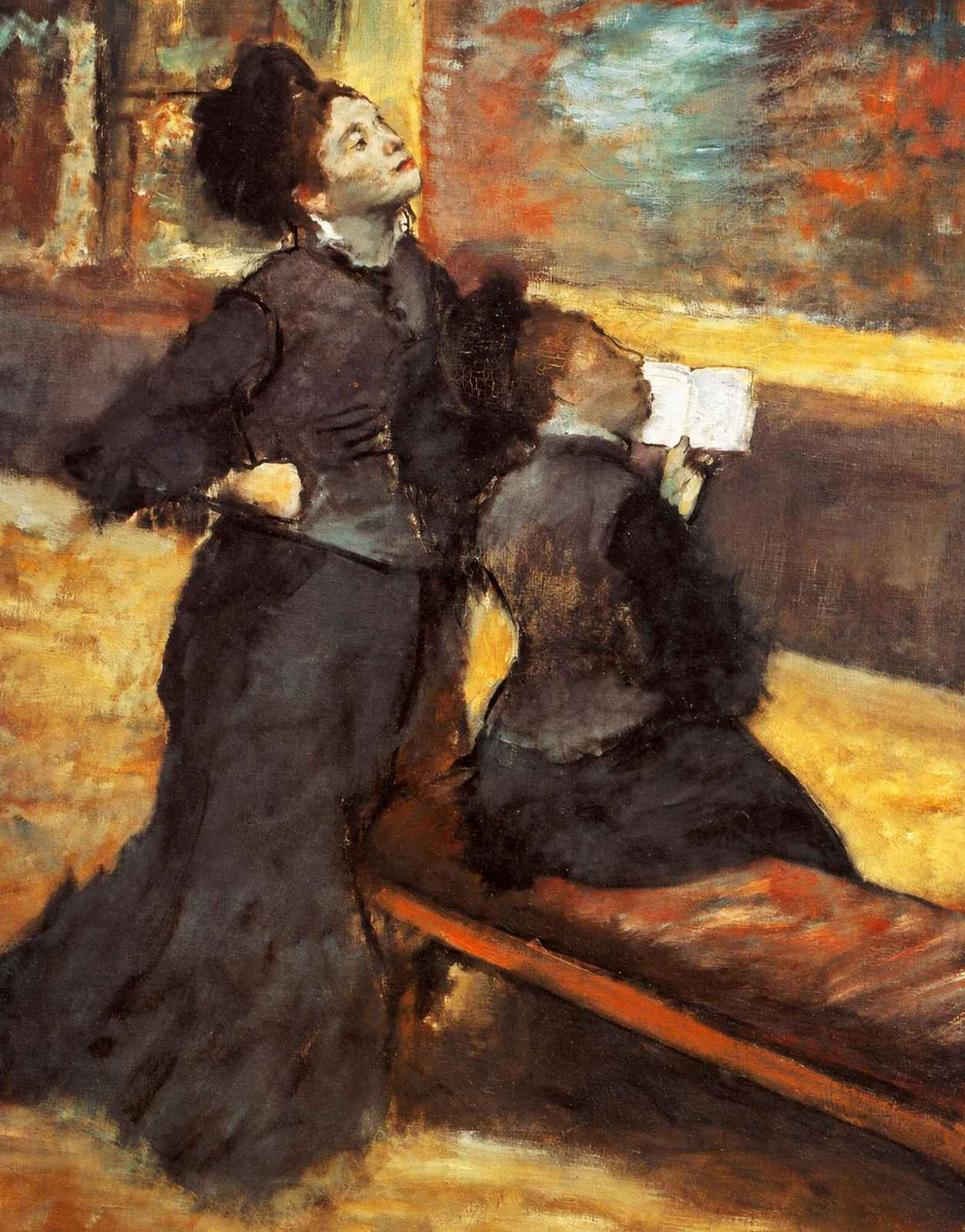 Visit to a Museum Art Print 1880 Painting by Edgar Degas (6 Sizes)