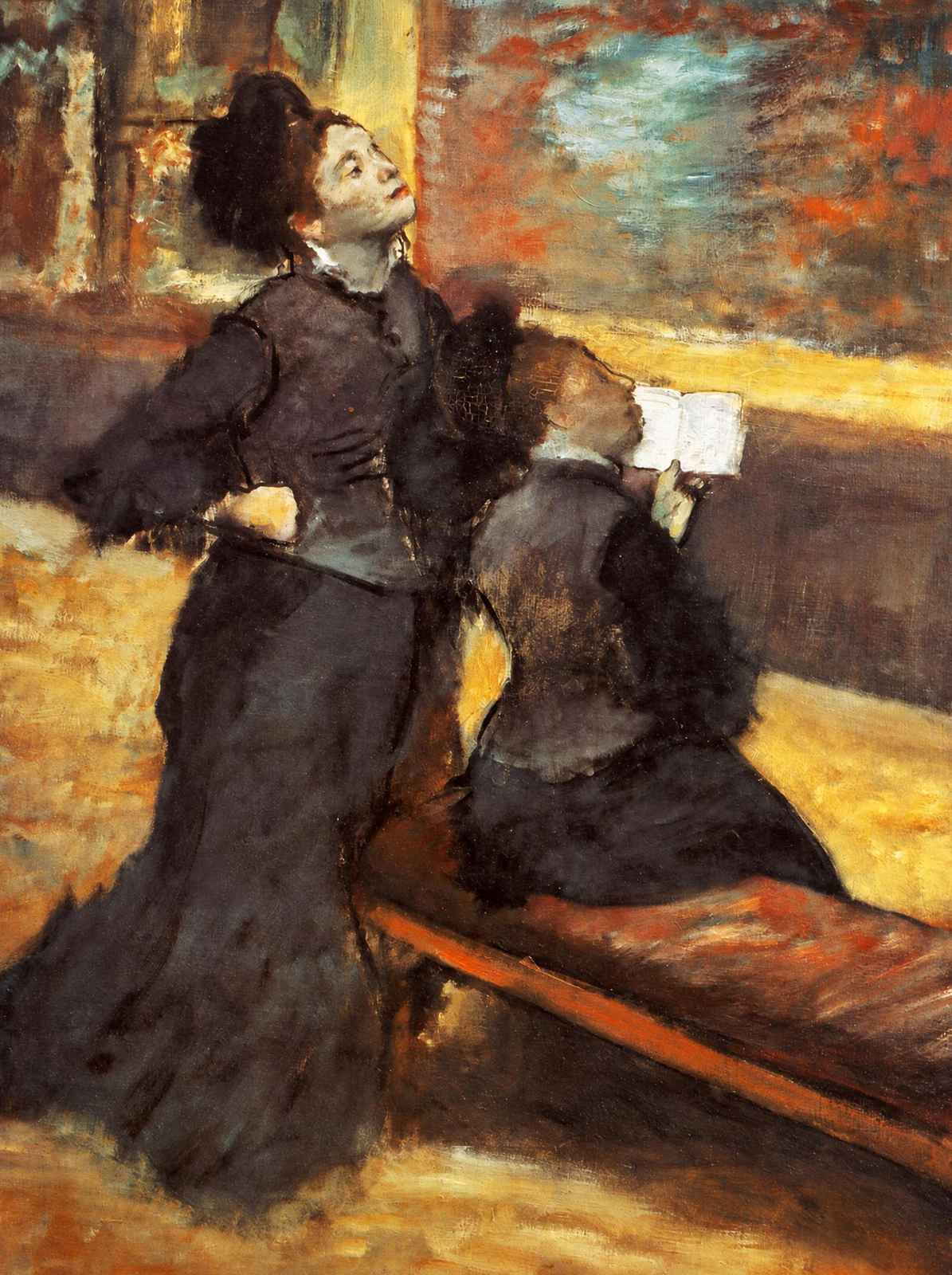 Visit to a Museum Art Print 1880 Painting by Edgar Degas (6 Sizes)