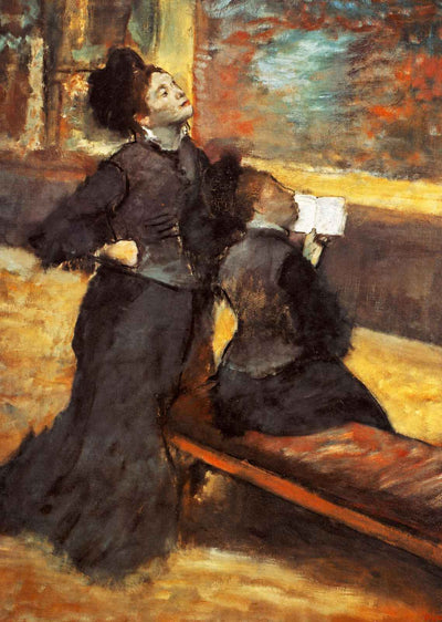 Visit to a Museum Art Print 1880 Painting by Edgar Degas (6 Sizes)